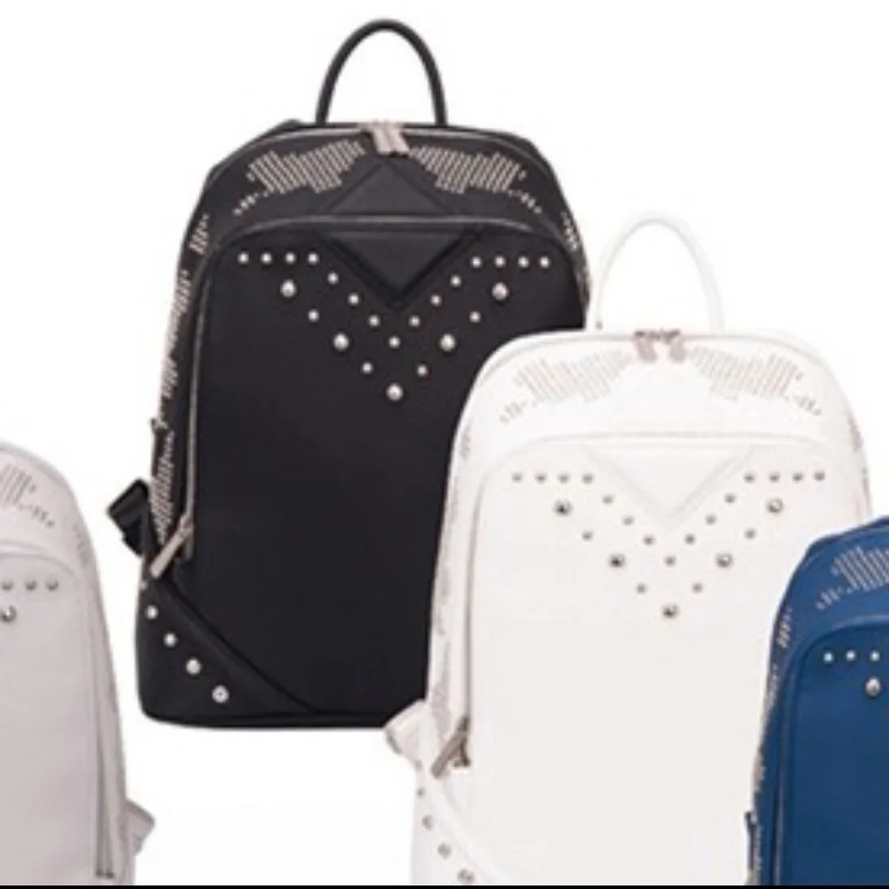 David Jones Studded Black Backpack